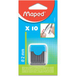 Inserts de compas - graphite 2 mm 10 pi�ces maped