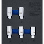 Insert de servante d'atelier 1 / 6 : jeu d?outils pour �crous antivol pour tesla 5 pi�ces