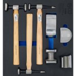 Bgs technic - insert de servante d'atelier 2 / 3 : mallette de tas et marteaux de carrosserie 7 pices ...