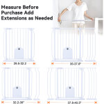 Barri�re de s�curit� enfant extensible barri�re d'escalier fermeture facile h. 76 x l. 75 - 111 cm max. ...