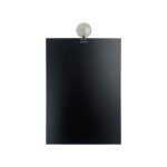 Interface plv - ardoise double face en pvc noir format a4 (29, 7 x 21 cm) avec fixation ventouse