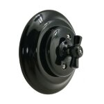 Girard sudron - interrupteur r�tro porcelaine noire - girard - sudron - r�tro charm