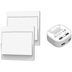 Interrupteur sans fil, sans pile, t�l�commande murale va et vient, interrupteur mural auto aliment�, ...