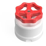 Interrupteur / va et vient en porcelaine blanche avec valve rouge