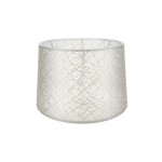 Abat - jour dco asz1182 tissu crme avec motif broderie