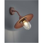 Iperbriko - applique 1xe27 brenta rouille verre diffuseur ip44 trio lighting