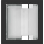 Iperbriko - applique divo chrome et verre blanc sabl� 20x20 cm trio lighting