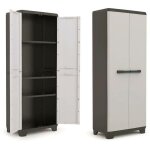 Iperbriko - armoire mobile bioclimatique 68x39x173 avec 3 tagres rglables