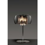 Iperbriko - lampe  poser steam verre chrome et pampilles 28 cm trio lighting