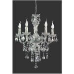 Iperbriko - lustre classique lster 5xe14 chrome avec suspensions transparentes trio lighting