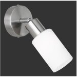 Mars Ø8 cm spot orientable verre blanc nickel trio lighting Mars Ø8 cm spot orientable verre blanc nickel trio lighting