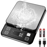 [ipx67 & rechargeable] balance de cuisine enti�rement �tanche, 10kg 0. 1g balance alimentaire pr�cision, ...
