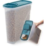 Iris ohyama, boite  croquette hermtique sur roulette avec pelles, chien et chat, 7l, ats - s, bleu