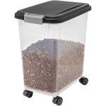 Iris ohyama, botes  croquette hermtique sur roulettes, en plastique, 30l, noir, mp - 8