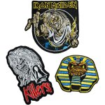 Iron maiden heat sticker clothing patches - set de 3 stickers pour v�tements - accessoire sac � dos militaire, ...
