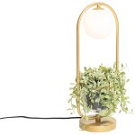 Isabella - lampe de table - 1 lumi�re - l 20 cm - dor� / laiton - art deco, design - �clairage int�rieur ...
