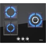 Iseasy - plaque de cuisson � gaz 3 feux, plaque gaz 3 foyers, table de cuisson � gaz encastrable, gaz ...