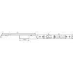 Iseo cavers - g�che centrale r�glable 29x229 mm iseo pour serrure performa - 038630