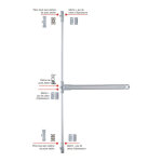 Serrure coupe - feu push idea 3 points latéraux iseo barre grise 840 mm - gris - 942608433ta Serrure coupe - feu push idea 3 points latéraux iseo barre grise 840 mm - gris - 942608433ta