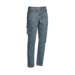 Issaline 8025bp - 040 jean de travail extensible multi - poches bleu m