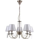 Italux - solana lustre classique  5 bras multiples avec abat - jour, e14