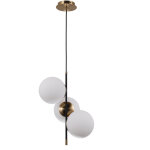 Italux - stelia plafonnier suspendu moderne � 3 lumi�res globe, e14