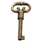 Itar - cl� � ergot zamac - ajustage : s45 - tige : 35 - d�cor : bronze