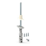 Itar - sortie caisson guide d�port� - d�cor : blanc - longueur tige : 175 mm - ral : 9010