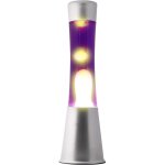 Itotal xl1797 lampe � lave 30 cm avec base argent�e, liquide violet et cire jaune