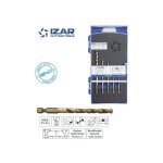 Izar - coffret 5 forets hsse 5%cobalt queue hexagonale e6. 3