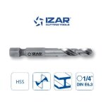 Foret hss queue hexagonale 6 pans dine6. 3 izar de 2 � 8mm 4. 50 mm