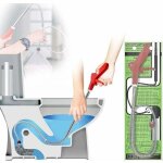 Jalleria - 1. 3m furet déboucheur canalisation wc, déboucheur à manivelle avec griffe d'aigle Jalleria - 1. 3m furet déboucheur canalisation wc, déboucheur à manivelle avec griffe d'aigle
