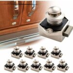 Jalleria - 10 pi�ces bouton poussoir loquet sans cl�, serrure porte sans cl� de bouton de loquet de pour ...