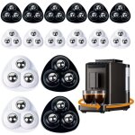 Jalleria - 16 pcs petite roulettes pour meubles auto - adh�sives en pvc, 3 trous mini roulette meuble ...
