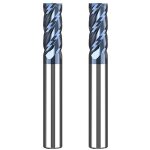 Jalleria - lot de 2 fraises en carbure 8 mm, 4 dents / 4 coupes, rev�tement noir altin, fraise cnc, fraise ...