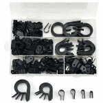 Jalleria - 200 pi�ces serre - c�bles en nylon - r, p clips colliers de fixation de tubes en plastique ...