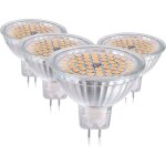 Jalleria - ampoules led mr16 (lot de 6) - 380 lm 60 led 2835 smd 3 w ac / dc 12 v 6 000 k, culot � deux ...