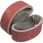 Bande abrasive 75x 457 mm. 5 sortes de gravier mixte (3x40 / 80 / 120 / 180 / 320). ensemble de bandes ... Bande abrasive 75x 457 mm. 5 sortes de gravier mixte (3x40 / 80 / 120 / 180 / 320). ensemble de bandes ...
