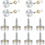 Jalleria - cache vis en acier inox, 12 pcs vis  miroir, cache vis en acier inox 16mm en acier inoxydable ...