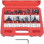 Jalleria - fraises defonceuse 6. 35mm, coffret de 15 fraises tige de 6. 35mm 1 / 4', coupe - outils pour ...