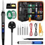 Kit fer  souder 90w lcd temprature rglable 180 - 480c, outils de soudure lectrique 16 en 1, fil ...