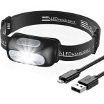 Jalleria - lampe frontale, torche frontale led ultra puissante avec 5 modes d'clairage, tanche ipx4, ...
