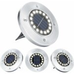 Lampe solaire jardin, 4 pices 16 led lumire solaire extrieure au sol impermable spot encastrer acier ...