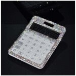 Jalleria - lgant bling strass cristal blouissant 12 chiffres solaire et batterie double alimentation ...