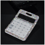 Jalleria - l�gant bling strass cristal �blouissant 12 chiffres solaire et batterie double alimentation ...