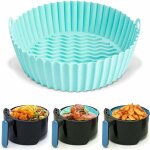 Jalleria - panier friteuse en silicone, 21 cm pot en silicone pour friteuse  air, air doublure de four ...