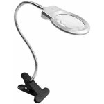 Pro flexible mains en verre gratuit lampe de bureau loupe lumineuse led lumineux loupe avec pince pour ...