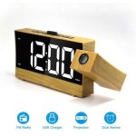 Rveil  projection de chambre  coucher, avec affichage de la temprature intrieure et extrieure, ...