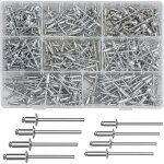 Jalleria - rivets aveugles, 420 pcs m3. 2 m4 rivets aveugles en aluminium assortiment 8 tailles rivets ...
