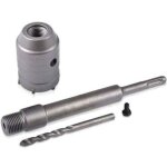 Jalleria - scie cloche sds 40 mm + bielle 200 mm + foret hlicodal + vis de positionnement, pour murs ...